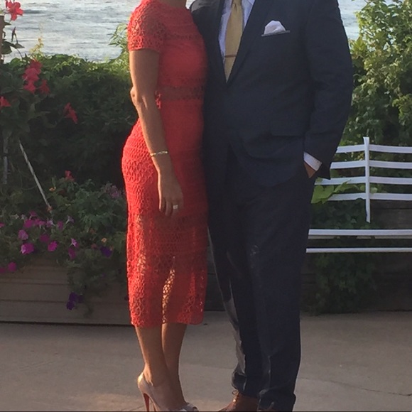 Red Midi Dress - Picture 5 of 6